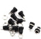 URBEST® 15Pcs 2.1mm x5.5mm 2 Pins DC Power Jack Female Panel Mounting Connector Socket...