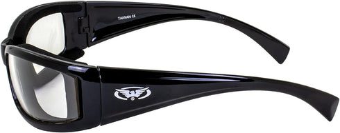 Global Vision Transition Stray Cat 24 Motorcycle Sunglasses With Clear to Smoke Anti-Fog Photochromic Lens...