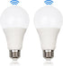 GREENIC Radar Motion Sensor Light Bulbs, 3000K Warm White 15W (100W Equivalent) E26 A21 Upgraded Motion Activated Dusk to Dawn LED Bulbs for Outdo...