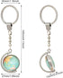 Honbay 3PCS Rotated Globe Keychains Double-Sided Glass Earth Keyrings Keyholder Creative Bag Hanging Ornament for Keys Backpack Purse or Car Decor...