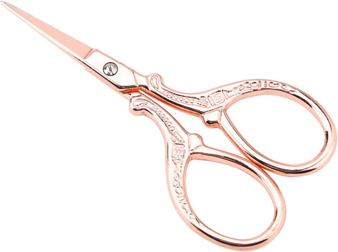 DIY Cross stitch Antique Sewing Shears Dresser Embroidery Tool Small Scissor crisis cross stitch scissors small gold (Rose Gold)...