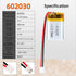 3.7V 300mAh 602030 Lipo Battery Rechargeable 602030 Lithium Polymer ion Battery Pack with JST Connector...