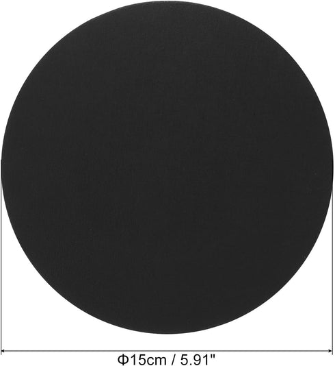 PATIKIL Paint Canvases for Painting, 2 Pack 6 Inch Round Wood Frame Stretched Blank Art Canvas Board Panels for Acrylic, Oil, Tempera Painting, Bl...