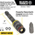 Klein Tools 32768 Impact Driver Set, 3-in-1 SAE Impact Socket and Bit Holder, Flip Socket with 1/4 Nut Driver and 5/16 Nut Driver Hex Sizes, 3 and...