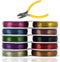 10 Pack Jewelry Beading Wire with Cutting Pliers, DaKuan Craft Wire Jewelry Beading Wire Tarnish Resistant Copper Wire for Jewelry Making (26 Gaug...