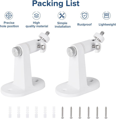 2Pack Wall Mount Compatible with eufyCam 2C/2C Pro, 2/2 Pro, 3C/S300, 3/S330, also for SoloCam S220/C210, Adjustable Camera Mount Brackets for Euf...