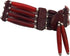 American Indian Style Bone Choker Necklace, 4 Row Burgundy Red Traditional Hairpipe Beads, Unisex Adjustable...