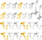 PH PandaHall 36 Pcs Brass Screw Back Clip-on Earring Component 17x13.5x5mm for Non-Pierced Ears 3 Colors...