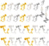 PH PandaHall 36 Pcs Brass Screw Back Clip-on Earring Component 17x13.5x5mm for Non-Pierced Ears 3 Colors...