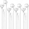Wired Earbuds Headphones 4 Pack, 3.5mm Jack Ear Buds with Microphone and High Sound Quality, Headphones Compatible with Computer Laptop iPad and A...