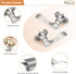 Probrico Wave Style Handle Dummy Leverset Left/Right Hand Door Knobs, Satin Nickel Finish...