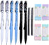 Clear Flower Top Style 0.7mm Mechanical Pencils Set, 6pcs Mechanical Pencils and 80pcs 0.7mm Refill and 4pcs Eraser for School Writing, Drafting G...