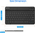 Fintie 10-Inch Ultrathin (4mm) Wireless Bluetooth Keyboard for iPad Samsung Tablet, iPhone Smartphone, iOS, Android Tablets Phone, Black...