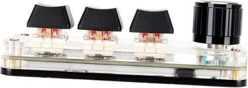 Yoidesu One Handed Macro Mechanical Keyboard, Portable Mini Gaming Keypad Fully Programmable Keys Red Switches, DIY Programmable Shortcut Custom U...