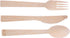 HAWAII 100 pc Bamboo Utensil Cutlery Set Disposable, 100% Compostable Eco-Friendly Biodegradable, Wood Like, Natural (50 forks, 25 spoons, 25 kniv...