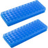 2Pcs PCR Tube Rack, Double Panel Microcentrifuge Test Tube Rack Holder for 0.5ml 1.5ml 2ml Test Tube, 60-Well, Blue...