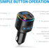 Upgraded Criacr V5.0 Bluetooth FM Transmitter for Car, QC3.0 Charge & 7 RGB Color LED Backlit Wireless FM Radio Car Adapter, Support Siri Google A...