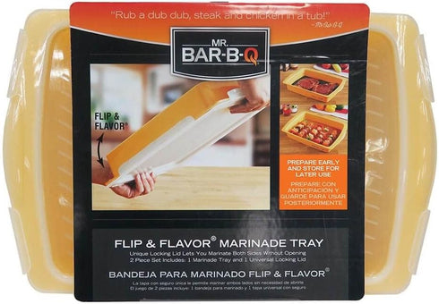 Mr. Bar-B-Q Flip & Flavor Marinade Tray, Yellow...