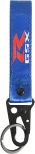 MELD Motorcycle Key Blank Uncut Blade For Suzuki GSXR 600 750 1000 GSX1300R GSF 650 with Key Chain Embroidered Tag Key Ring (Blue)...