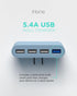 Ihome|Ac Pro 4Port 4.4A 4USB Slim Wall Charger(Pastel Blue)......