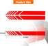 2 PCS Car Rear View Mirror Stickers, 5.51" x 1.18" Striped Rearview Mirror Car Stickers, Car Side Mirror Reflective Decals (Red)...