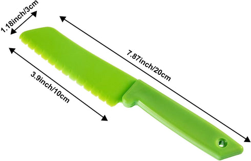JOVITEC 10 Pieces Kid Plastic Nylon Cooking Knife Set, Children Toddler Kitchen Knives, Safe Knives for Bread, Lettuce Knife and Salad Knife...