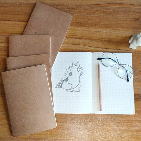 12 Pack 8.25x5.5 Inches Dot Grid Paper Notebook/ A5 Size Dot Journal Notebook, Dot Grid Subject Notebooks Wire-Bound with Kraft Cover, 30 Sheets/6...