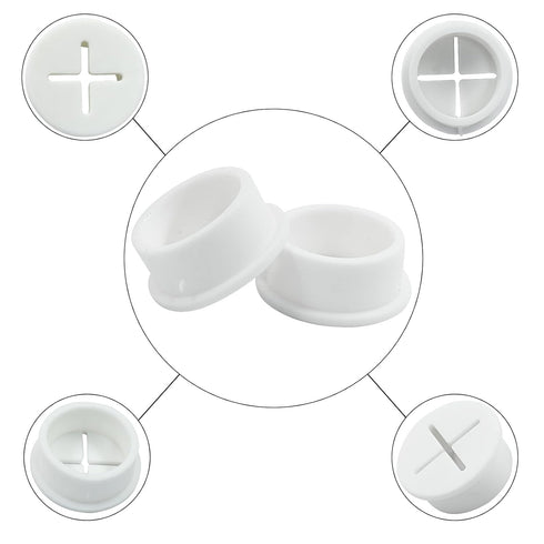 12Pcs 1 Inch Rubber Desk Grommet, Flexible Wire Cord Grommets, Silicone Cable Hole Cover for Office Desk Table Furniture Wall Organizer (White)...