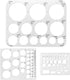 3 PCS Circle Stencil Circle Template Round Drawing Stencil Drafting Stencils Measuring Tools Plastic Geometric Stencils Drawing Aid Tool Circle Ru...