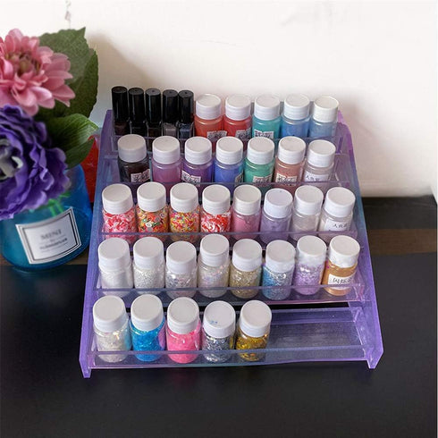5 Layer Display Organizer - Silicone Nail Polish & Lipstick Makeup Rack - Epoxy Resin Casting Mould - Jewelry Pigment & Essential Oils Storage Hol...