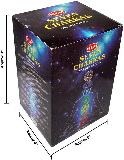 HEM 7 Chakra Incense Sticks (35 Sticks 12 Box) | Natural Fragrance For Aromatic Rooms | Air Purifier, Stress Relief & Cleansing and Meditations...