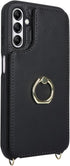 for Samsung Galaxy A13 5G Case with Card Holder and Strap for Women,Crossbody Lanyard,Ring Stand,Snap Clasp,Phone Wallet Cases 6.5 inch(Black)......
