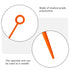 Biologix 100Pcs 10ul Disposable Inoculating Loop, Gamma Sterile Plastic Sampling Rod, Orange Polypropylene Inoculation Tool for Cell Biology and S...