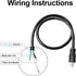 QTEATAK Male and Female Connector Extension Cord 125V 15A 2-Pole 3-Wire 50cm Female Connector and 100cm Male Straight Blade Plug with AWG12 Cables...