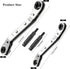 Hvac Service Wrench, Hand Refrigeration Tools Set, 3/8 To 1/4, 5/16 X 1/4Inch Wrench Ratchet Wrench Set, with Hexagon Bit Adapter Kit for Refriger...