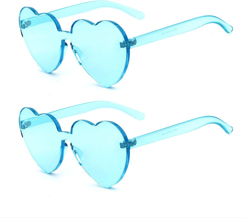 ADE WU Cute Heart Sunglasses for Women Men Trendy Fun Colorful Rave Party Sun Glasses...