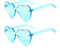 ADE WU Cute Heart Sunglasses for Women Men Trendy Fun Colorful Rave Party Sun Glasses...
