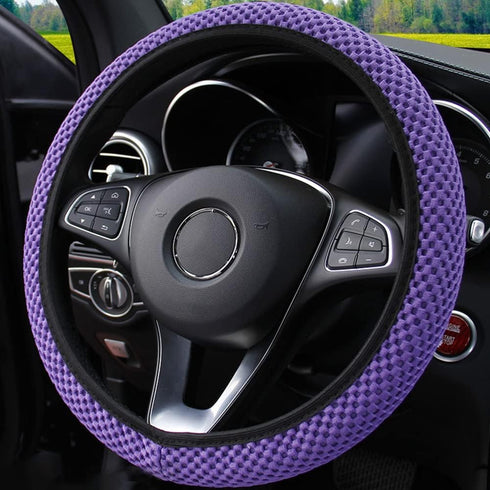VARGTR Elastic Stretch Steering Wheel,Universal 15 Inch Anti-Slip Microfiber Breathable Ice Silk Steering Wheel Cover,Fit Suvs, Vans, Sedans, Cars...