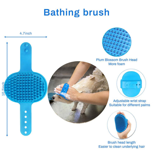 5-in-1 Dog Brush Grooming Kit - Dog Grooming Supplies Dog Dematting Rake for Shorted Haried Dogs, Bath Brush For Long Hair Dogs And Dematting Comb...