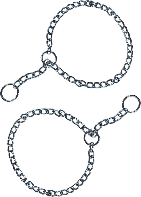 Training Collar Chain Choker Collar Slip Chain Collar (Medium to Large Dogs - Pack of 2)...