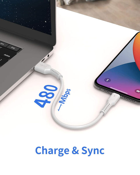 6 inch iPhone Charge Cable Short, 0.5ft 5Pack USB to Lightning Cord for Fast Charging Stations Compatible with Apple iPhone 12 11 Pro Max Xs 8 7 6...