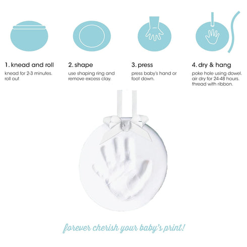 Tiny Ideas DIY No Mess Hanging Christmas Ornament Keepsake Kit, Baby Hand and Footprint Keepsake, Classic Nursery Decor, Ideal Gender Neutral Gift...