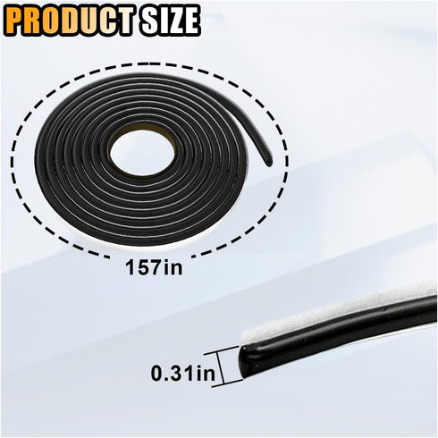 8MM×13Ft Butyl Rubber Sealant Tape, Waterproof Butyl Rope Putty Tape, Headlight RV Sealant Repair Butyl Seal Tape, Sound Deadening Caulk Tape for ...