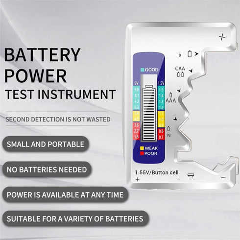 Digital Battery Tester, LCD Display Digital Checker, Universal Battery Tester Volt Tester for AA/AAA 9V Button Cell Battery Capacity Tester...
