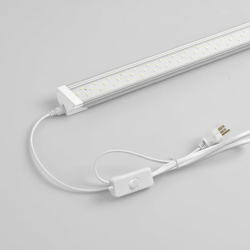 3 Pack 5FT T5 T8 LED Tube Power Extension Cable with On/Off Switch, LED T5/T8 Light Tube Integrated LED Light Fixture Extension Cable Wire, White...