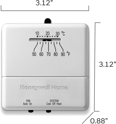 Honeywell Home CT31A1003 Heat/Cool Non-Programmable Thermostat, Beige...