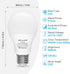 ORALUCE A19 LED Light Bulb, 60 Watt Equivalent, E26 Base LED Bulb 6500K Cool White, 9W Lightbulbs Non Dimmable, 900 Lumens, for Bedroom, Living Ro...