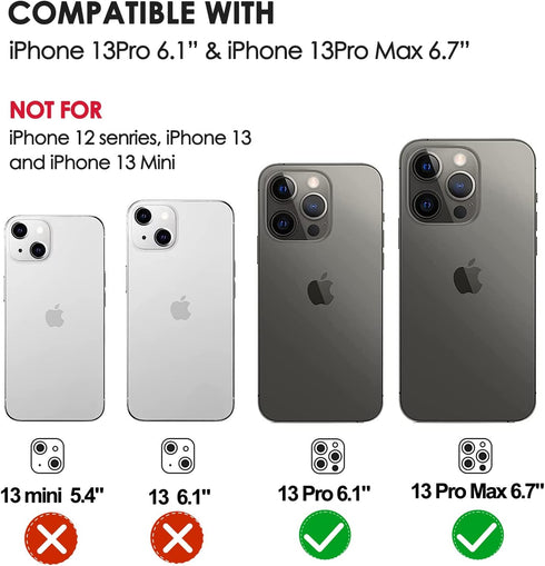 Tomonobu Camera Lens Protector, Anti Scratch Protection for iPhone 13 Pro/Max, Glitter Diamond Circle Ring, 6-Pack, Silver......