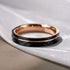 THREE KEYS JEWELRY 4mm Womens Charming Jewelry Tungsten Hammered with Rose Gold Interior & Stripe Wedding Carbide Ring Band for Women Engagement B...