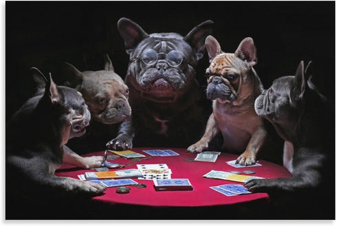 Jigsaw Puzzle for Adults -Bulldogs Dogs Playing Poker-Wooden Puzzles, Holiday Jigsaw Puzzles for Kids Teenager,Challenging Family Activity Great G...